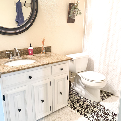 DIY Painted Bathroom Vanity