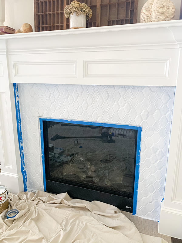 how to update an ugly fireplace with paint