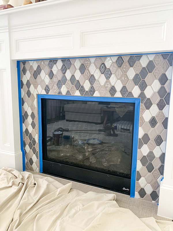 how to update an ugly fireplace with paint