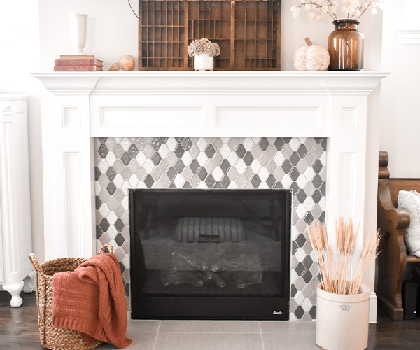 how to update an ugly fireplace with paint