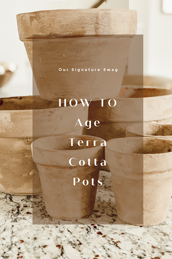 DIY aging terra cotta pots