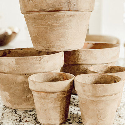 DIY Aging Terra Cotta Pots