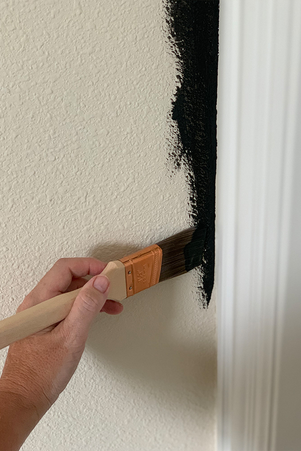 super easy DIY painted accent wall