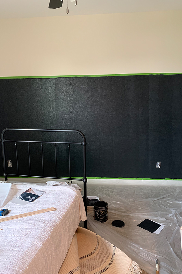 super easy DIY painted accent wall