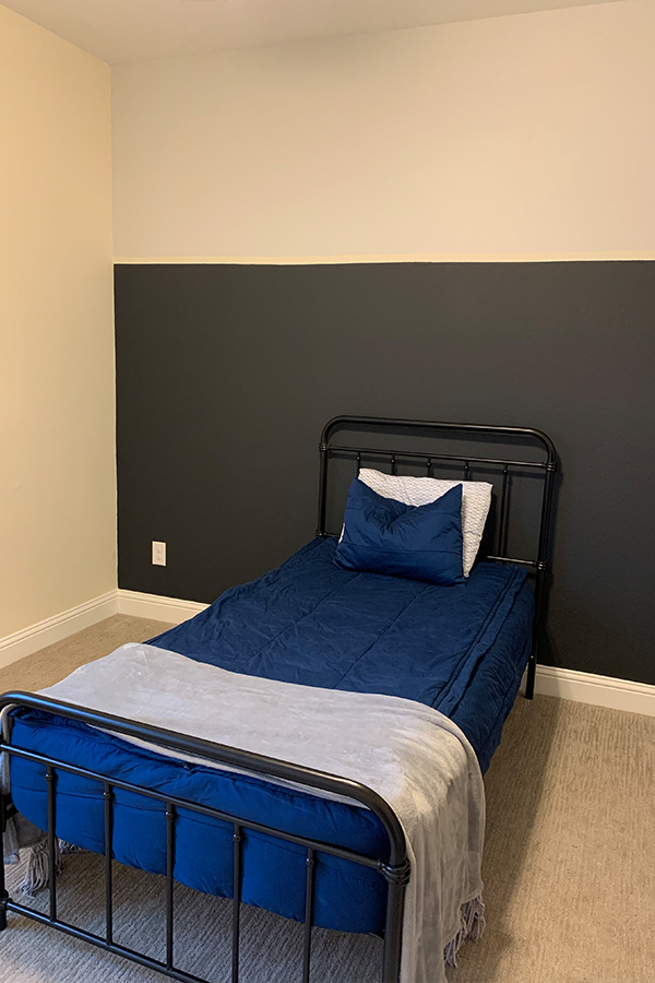 super easy DIY painted accent wall