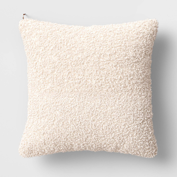 cream sherpa pillow